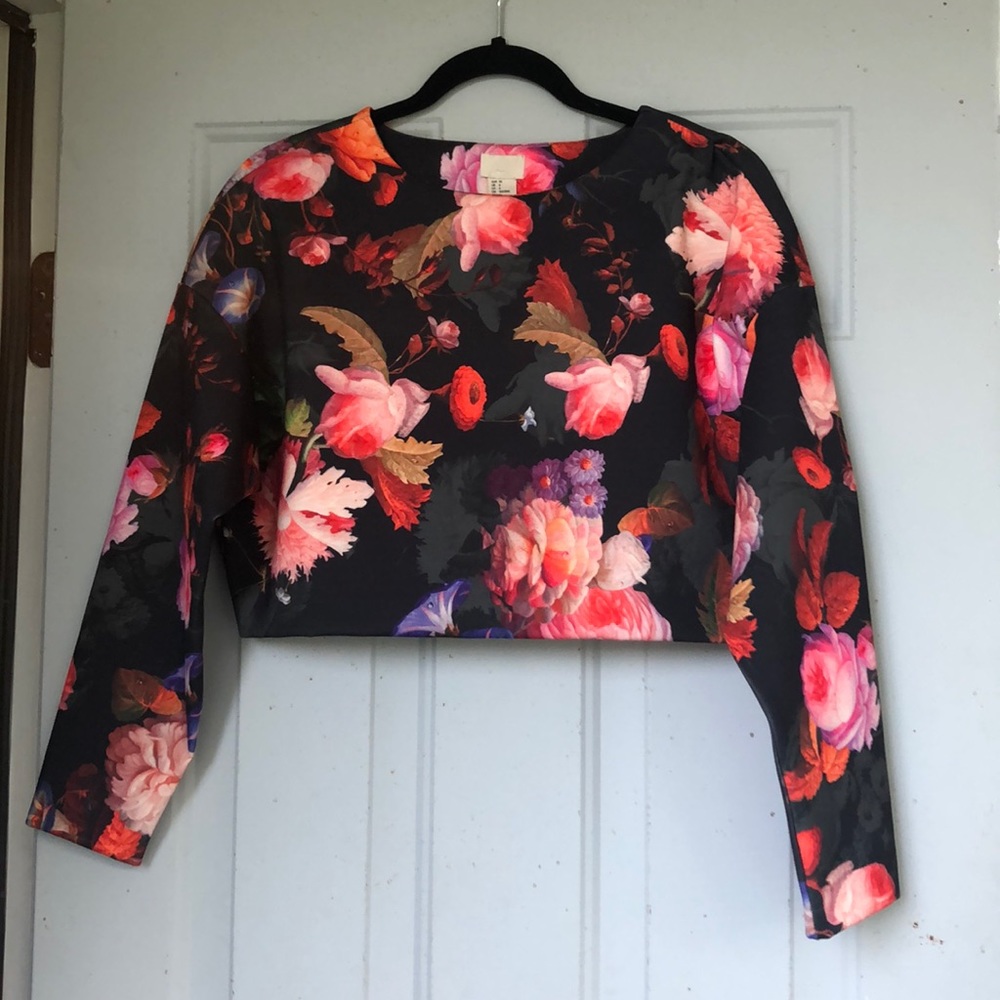 Scuba Floral Crop Top